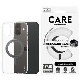 Etui CARE by PanzerGlass Feature         Kickstand Case iPhone 16 Plus 6,7" czarny/black MagSafe 1323