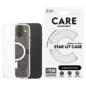 Etui CARE by PanzerGlass Flagship Star   Lit Case iPhone 16 Plus 6,7" biały/white MagSafe 1343