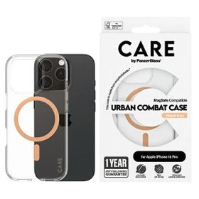 Etui CARE by PanzerGlass Flagship Case   iPhone 16 Pro 6,3" brzoskwiniowy/peachy MagSafe 1374