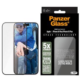 PanzerGlass Ceramic Screen ProtectoriPhone 16 Plus / 15 Plus 6.7" Ultra-Wide Fit 2855