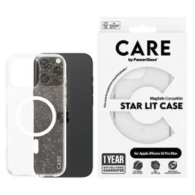 Etui CARE by PanzerGlass Flagship Star   Lit Case iPhone 16 Pro Max 6,9" biały/white MagSafe 1344