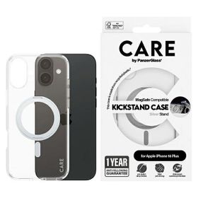 Etui CARE by PanzerGlass Feature         Kickstand Case iPhone 16 Plus 6.7" srebrny/silver MagSafe 1327