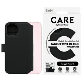 Etui CARE by PanzerGlass Feature Tango   2in1 Wallet iPhone 15 6.1" MagSafe czarny/black 1159