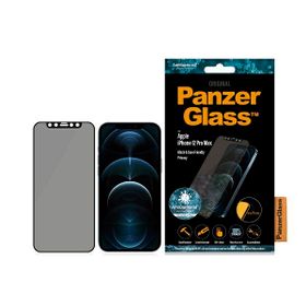 PanzerGlass E2E Super+ iPhone 12 Pro MaxCase Friendly AntiBacterial Microfracture Privacy czarny/black