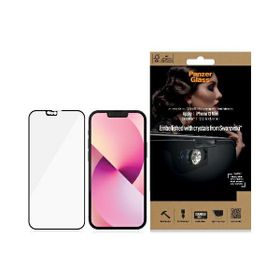 PanzerGlass E2E Microfracture iPhone 13Mini 5,4" CamSlider Swarovsky Case Friendly AntiBacterial czarny/black 2750