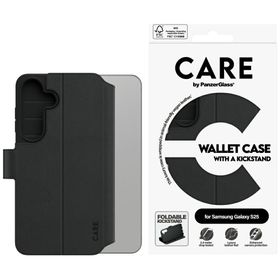 Etui CARE by PanzerGlass Feature Wallet Kickstand do Samsung Galaxy S25 czarny