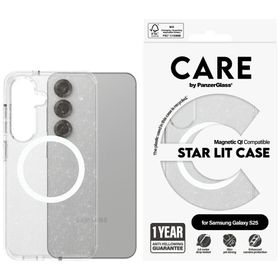 Etui CARE by PanzerGlass Flagship Urban Combat Starlight White QI do Samsung Galaxy S25 przezroczysty