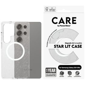Etui CARE by PanzerGlass Flagship Urban Combat StarLight White QI do Samsung Galaxy S25 Ultra przezroczysty