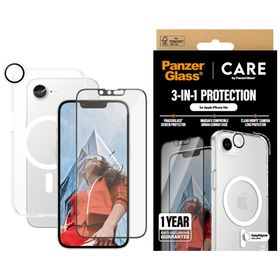 Zestaw ochronny CARE by PanzerGlass      Flagship 3w1 Etui+Szkło+Lens do iPhone 16e / 17e