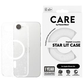 Etui CARE by PanzerGlass Flagship Urban  Combat StarLight White MagSafe do iPhone 16e / 17e przezroczysty