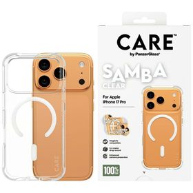 Etui CARE by PanzerGlass Fashionable     Samba w. White MagSafe do iPhone 17 Pro przezroczysty