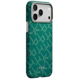 Etui PITAKA Ultra-Slim Monogram MagSafe do iPhone 17 Pro Max złoto zielony