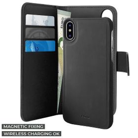 Puro Wallet Detachable iPhone Xr 2w1czarne/black IPCX61BOOKC3BLK