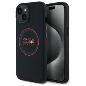 Red Bull RBHMP14S24PUILVR iPhone 14 6.1" hardcase granatowy/navy Leather Red Ring MagSafe