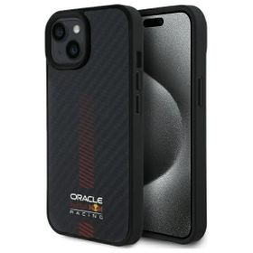 Red Bull RBHMP15S24CFGSMK iPhone 15 6.1" hardcase czarny/black Carbon Fiber Power Bar MagSafe