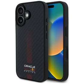Red Bull RBHMP16S24CFGSMK iPhone 16 6.1" hardcase czarny/black Carbon Fiber Power Bar MagSafe