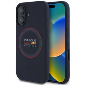 Red Bull RBHMP16S24SIILVR iPhone 16 6.1" hardcase granatowy/navy Silicone Red Ring MagSafe