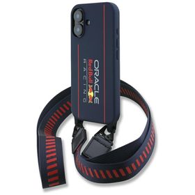 Red Bull RBHMP16S24SISOLRV iPhone 16     6.1" hardcase Silicone Strap and Vertical Logo MagSafe granatowy