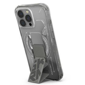 Skinarma etui Helio iPhone 16 Pro 6.3"   Magnetic Charging + Grip Stand titanium