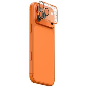Szkło na obiektyw aparatu Skinarma Magma Full Matte do iPhone 17 Pro Max pomarańczowy
