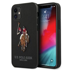 US Polo USHCP12SPUGFLBK iPhone 12 mini5,4" czarny/black Polo Embroidery Collection