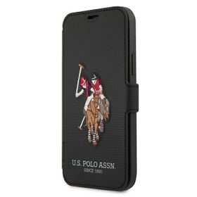 US Polo USFLBKP12SPUGFLBK iPhone 12 mini5,4" czarny/black book Polo Embroidery Collection