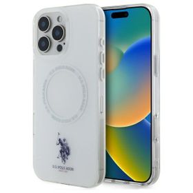 US Polo USHMP16XHOCLDPW iPhone 16Pro Max 6.9" biały/white IML Ring MagSafe