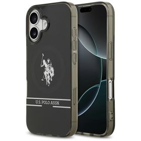 Etui US Polo DH and Bottom Stripe Logo   MagSafe do iPhone 17 czarny
