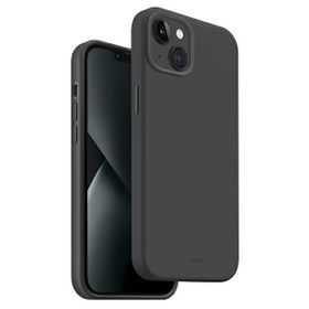 UNIQ etui Lino Hue iPhone 14 Plus / 15Plus 6.7" Magclick Charging szary/charcoal grey