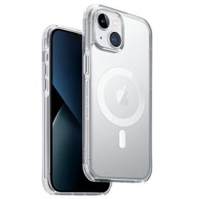 UNIQ etui Combat iPhone 14 Plus / 15Plus 6.7" Magclick Charging przeźroczysty/dove satin clear