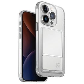 UNIQ etui Air Fender ID iPhone 15 Pro6.1" nude transparent Cardslot