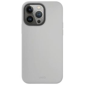 UNIQ etui Lino Hue iPhone 15 Pro Max6.7" Magclick Charging jasnoszary/chalk grey