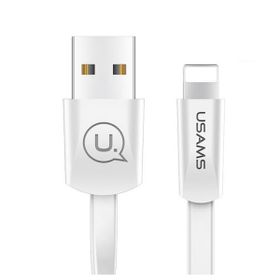 USAMS Kabel płaski U2 Lightning 1,2mbiały/white SJ199IP02 iPhone 5/6/7/8/X (US-SJ199)