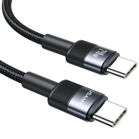 USAMS Kabel pleciony 240W USB-C/USB-C1.2m SY Series tarnish SJ727USB01