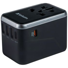 Verbatim Adapter podróżny EU/UK/US3xUSB-A/2xUSB-C PD 61W UTA-04 czarny/black 49546