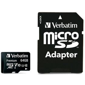 Verbatim Karta microSDXC 64GB V10+ adapter czarny/black 44084