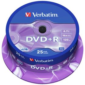 Verbatim Płyta DVD-R 4.7GB 16x AZO srebrny/matt silver 25szt 43500