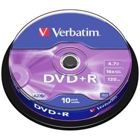 Verbatim Płyta DVD-R 4.7GB 16x AZO srebrny/matt silver 10szt 43498