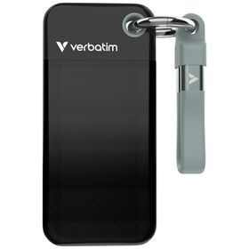 Dysk Zewnętrzny Verbatim Pocket SSD 1TB - brelok do kluczy z kablem USB-C 3.2 gen.2 czarno-szary/black-grey 32190