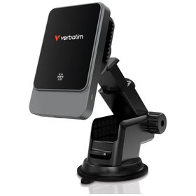 Uchwyt samochodowy z ładowarką bezprzewodową Verbatim n Drive 15W RGB CND-03 czarny srebrny/black silver 31862