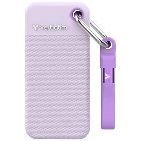 Dysk Zewnętrzny Verbatim Pocket SSD 2TB USB-C 3.2 gen.2 biały-fioletowy 32323