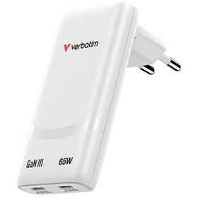 Ładowarka sieciowa Verbatim Fold n Go GaN 65W biały 32355