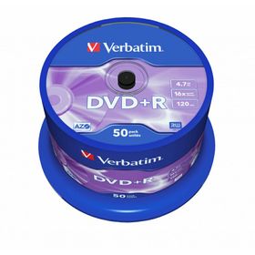 Płyta DVD+R Verbatim 4.7GB 16X 50szt srebrny 43550