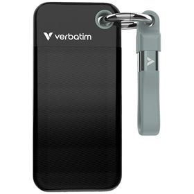Dysk Zewnętrzny Verbatim Pocket SSD 256GB USB-C 3.2 gen.2 czarno-szary 32415