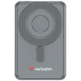 Verbatim Powerbank indukcyjny `n` Go 15W 5000mAh Wireless Magnetic 2xkabel USB-C szary 32251