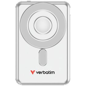 Verbatim Powerbank indukcyjny `n` Go 15W 5000mAh Wireless Magnetic 2xkabel USB-C srebrny 32276