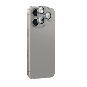 Szkło hartowane AMAZINGTHING Aviation-Grade Alloy Lens na wyspę aparatu do iPhone 16 Pro / 16 Pro Max - szare