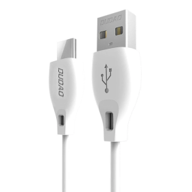 Dudao przewód kabel USB Typ C 2.1A 1m biały (L4T 1m white)