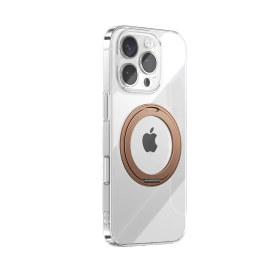 Etui Joyroom JR-16JL6 na iPhone 16 Pro ultracienkie kompatybilne z MagSafe z ringiem-podstawką 360° - złote