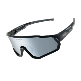 Okulary rowerowe Rockbros SP383 polaryzowane lustrzane dla dzieci z ochroną UV400 - czarne